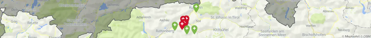 Map view for Pharmacies emergency services nearby Langkampfen (Kufstein, Tirol)